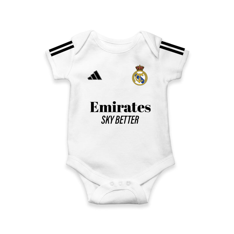 Baby Football Star Romper | Real Madrid Inspired Custom Outfit