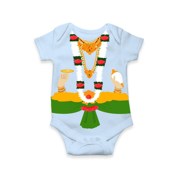 Little Maha Vishnu Onesie | Shanku, Chakram & Royal Adornment