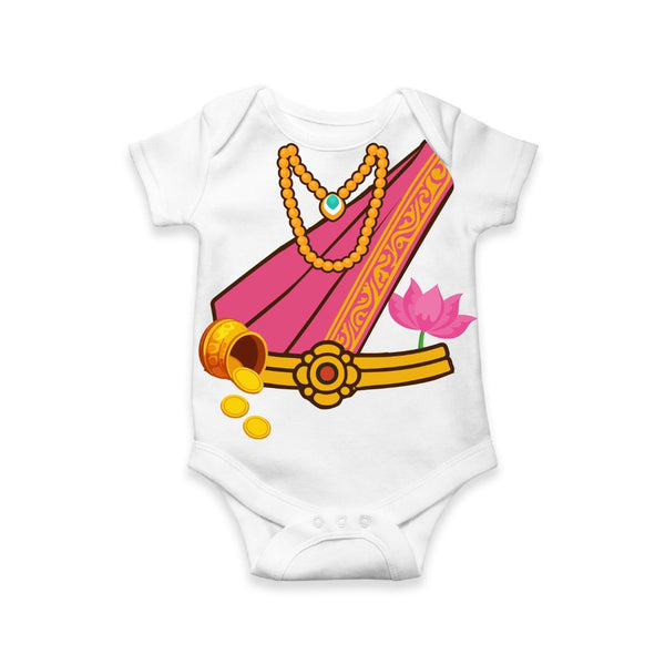 Little Lakshmi Avatar Onesie | Lotus, Coins & Divine Blessings