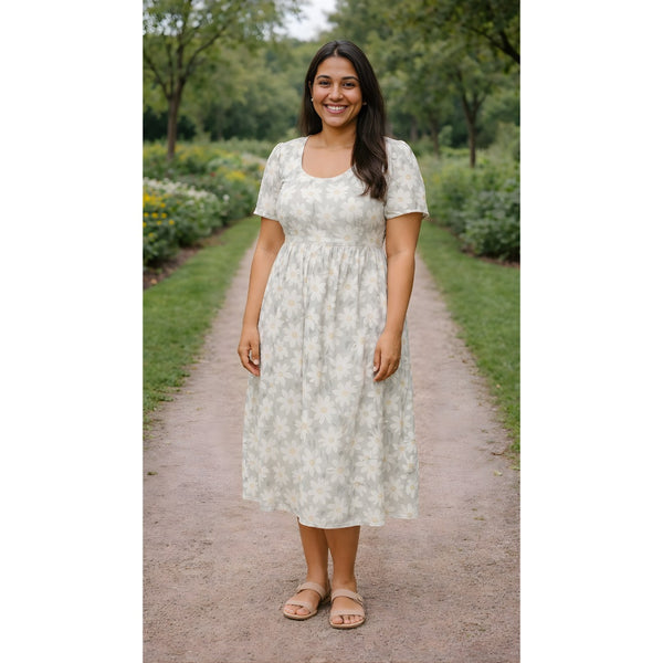 Cream Daisy Mom Dress