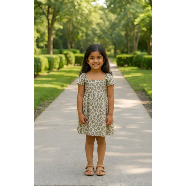 Desert Cheetah Girl Kid Dress