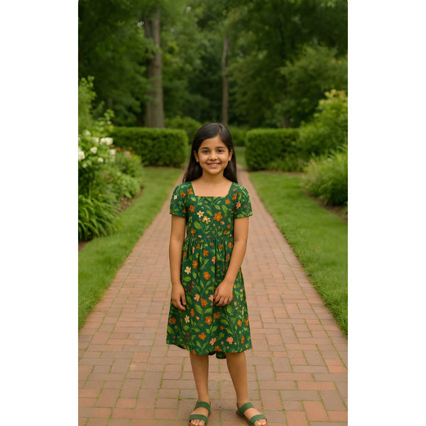 Verdant Garden Girl Kid Dress