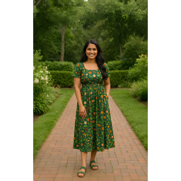 Verdant Garden Mom Dress