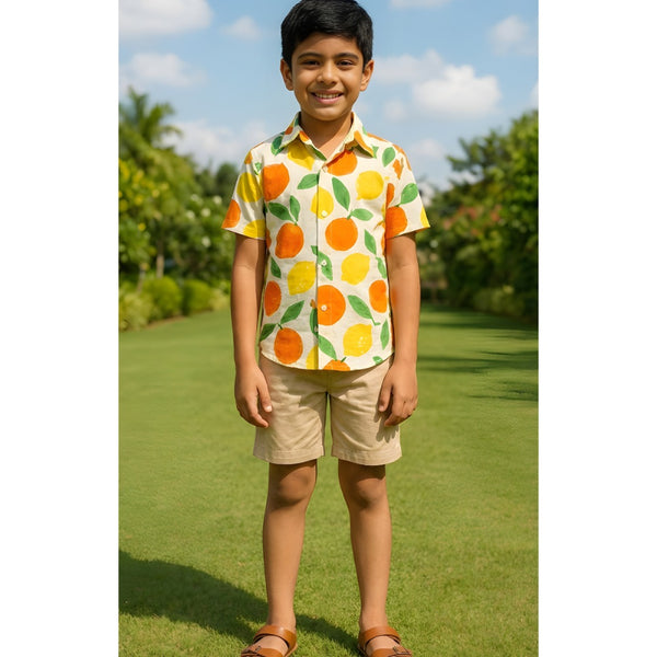 Citrus Orchard Boy Kid Shirt