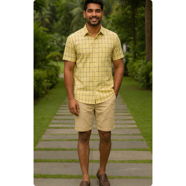 Sunny Grid Dad Shirt