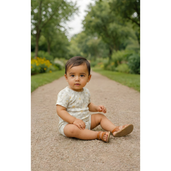 Cream Daisy Baby Romper