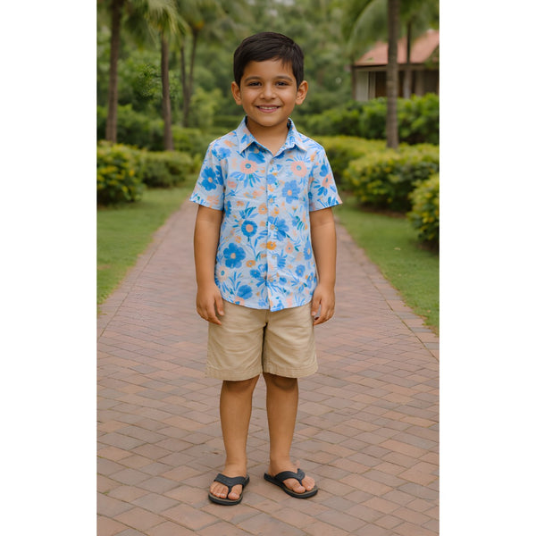 Blue Meadow Boy Kid Shirt