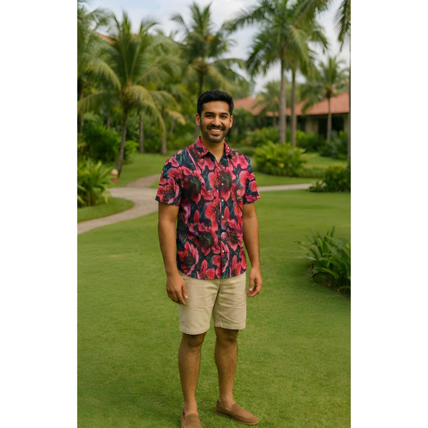Midnight Bloom Dad Shirt