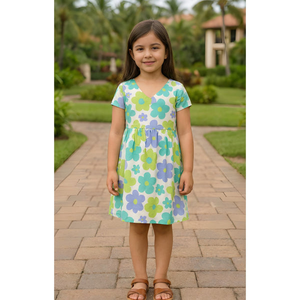 Retro Daisy Girl Kid Dress