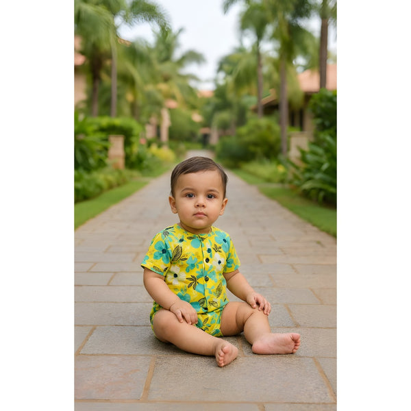 Sunny Bloom Floral Baby Romper