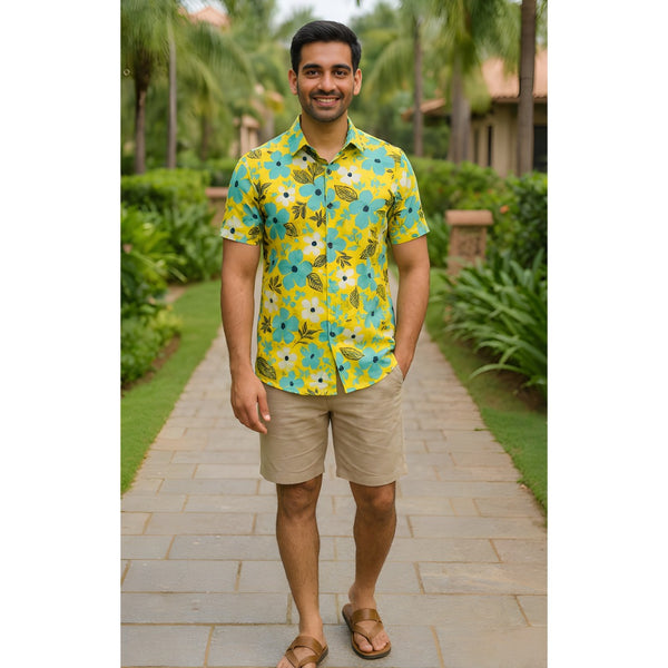 Sunny Bloom Floral Dad Shirt