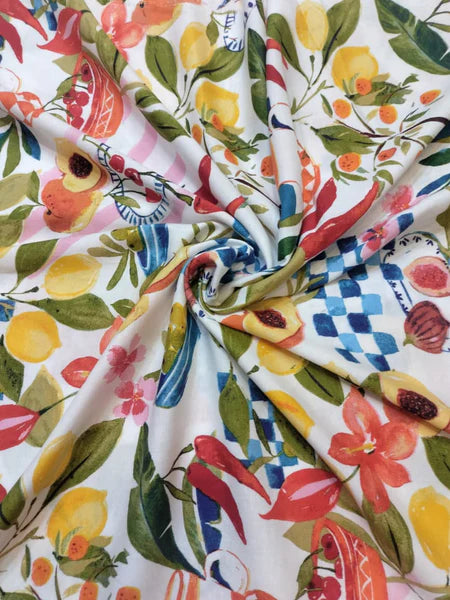 Bloom Haven Floral High-Low Cotton Tunic for Women