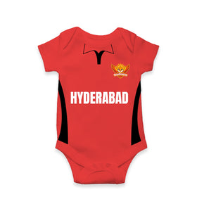 Orange Jersey Style Baby Romper | Soft Cotton Little Champs Outfit