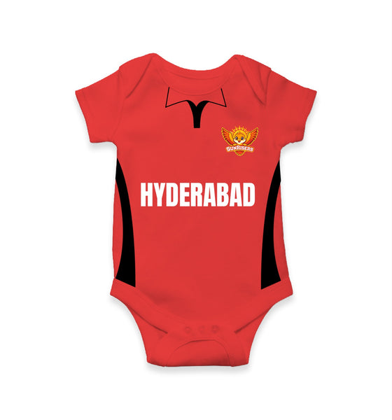 Orange Jersey Style Baby Romper | Soft Cotton Little Champs Outfit