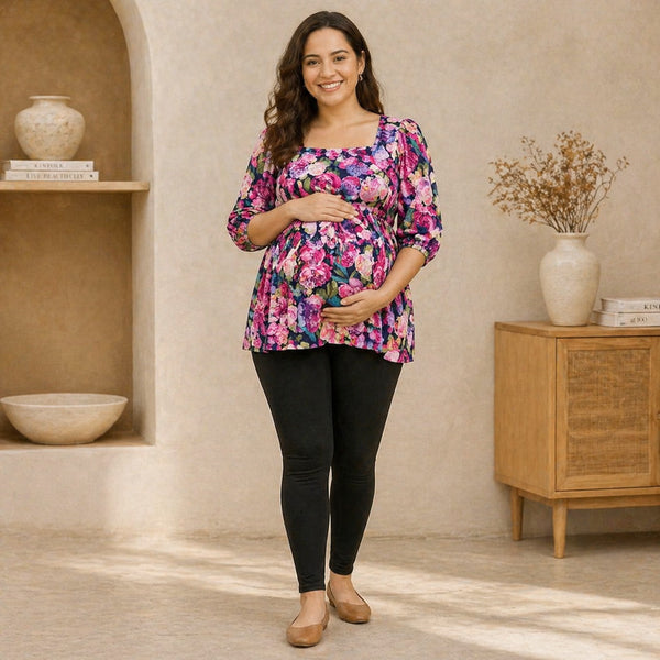 Big Floral Customised Maternity Wear