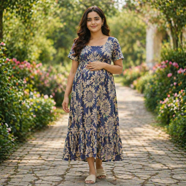 Elegant Printed Maternity Dresses