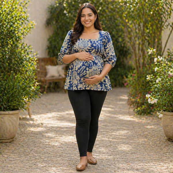 Elegant Printed Maternity Dresses