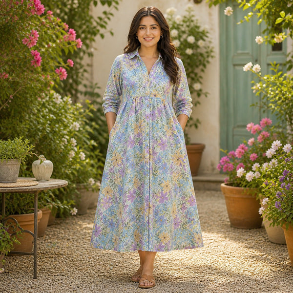 Lavender Breeze Floral Maternity Dress