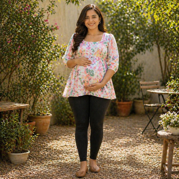 Pastel Bloom Customized Maternity Dress