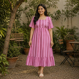 Rosy Pink Stripe Maternity Wear Collection