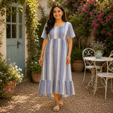 Powder Blue Stripe Maternity Collection