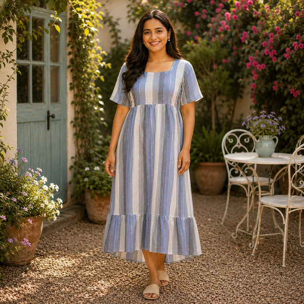Powder Blue Stripe Maternity Collection