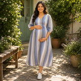 Powder Blue Stripe Maternity Collection