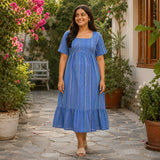 Blue Striped Maternity Wear Collection
