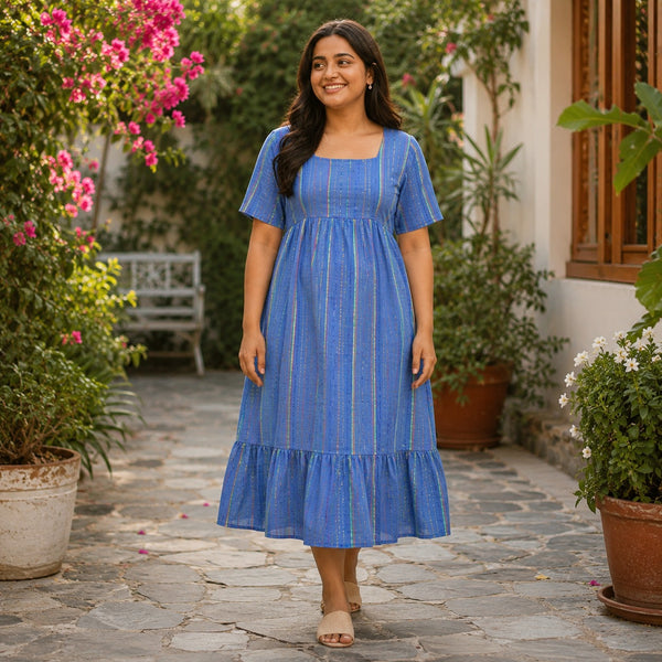 Blue Striped Maternity Wear Collection