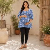 Blue Printed Maternity Dress & Jumpsuit Collection