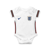 England Football Team Inspired Baby Romper – Classic White Matchday Bodysuit