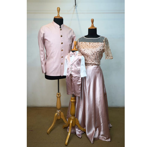 Mauve Family Party Wear Collection_ Family Combo