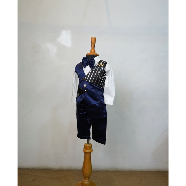 Geometric Shine Waistcoat Set - Boy Kid