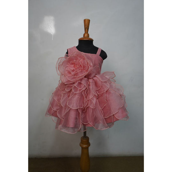 Petal Cascade Ruffle Frock