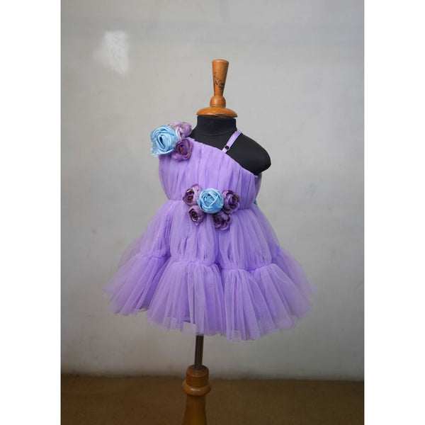 Lavender & Blue Colour Family Combo Outfits- Dad, Mom, Boy Kid, Girl Kid