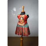 Little Lakshmi Top and Pleated Skirt Set -Girl Kid