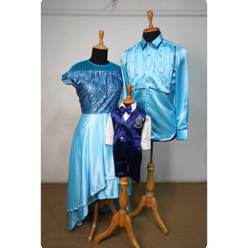 Sky Blue Family Combo Collection -  Dad, Mom, Boy Kid