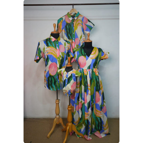 Tropical Fruit Family Matching Outfit Collection-Dad, Mom, Kids