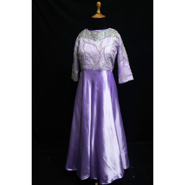 Elegant Lavender Party Wear Gown