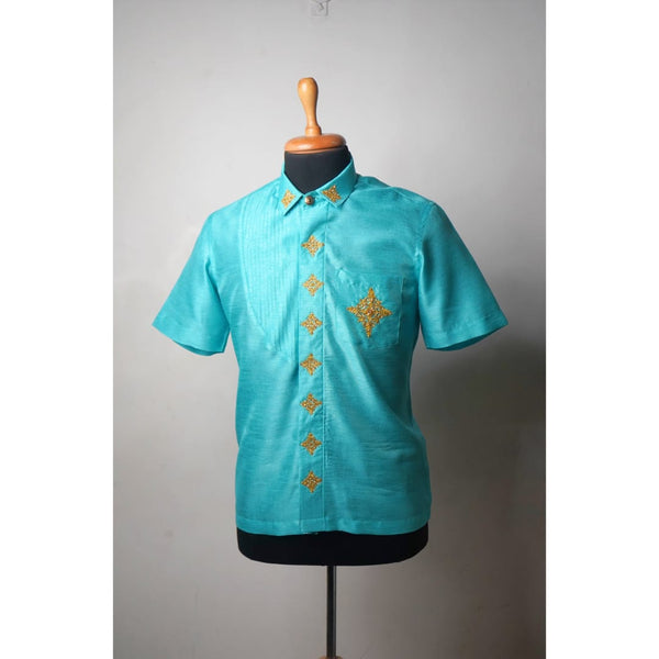 Premium Embroidered Ethnic Shirt - Muhurtham Shirt
