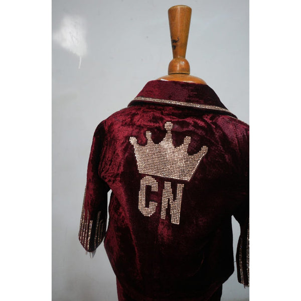 Premium Velvet Party Wear Family Combo - Dad, Mom,Boy Kid