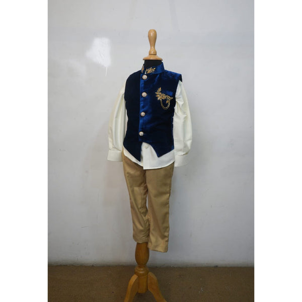 Regal Crest Velvet Waistcoat Set - Boy Kid