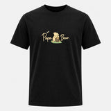 Personalized Bear Family Matching Black T-Shirt Set for Dad, Mom & Baby Black