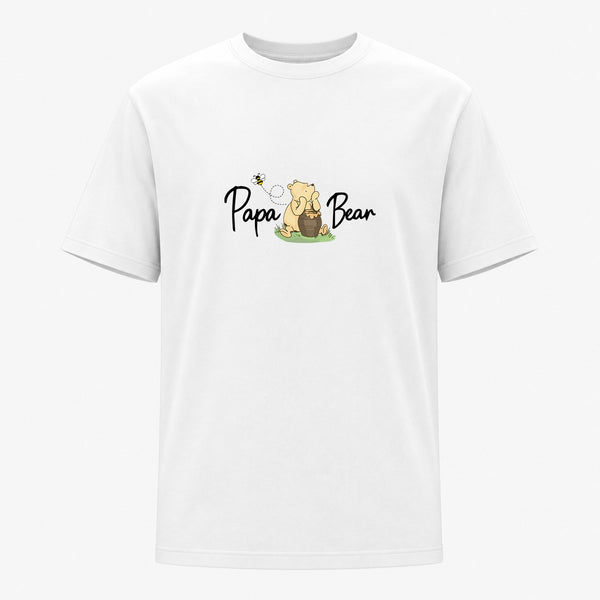 Papa sweet Bear Love T-Shirt White