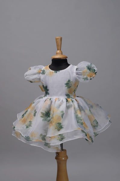 Rose Garden Puff Sleeve Frock - Girl Kid
