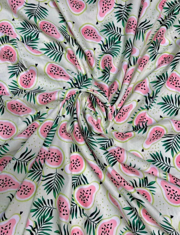 Tropical Pineapple Light Green Family Matching Outfit Set (Rs. 2999 for Mom & Dad. Extra for Kids)