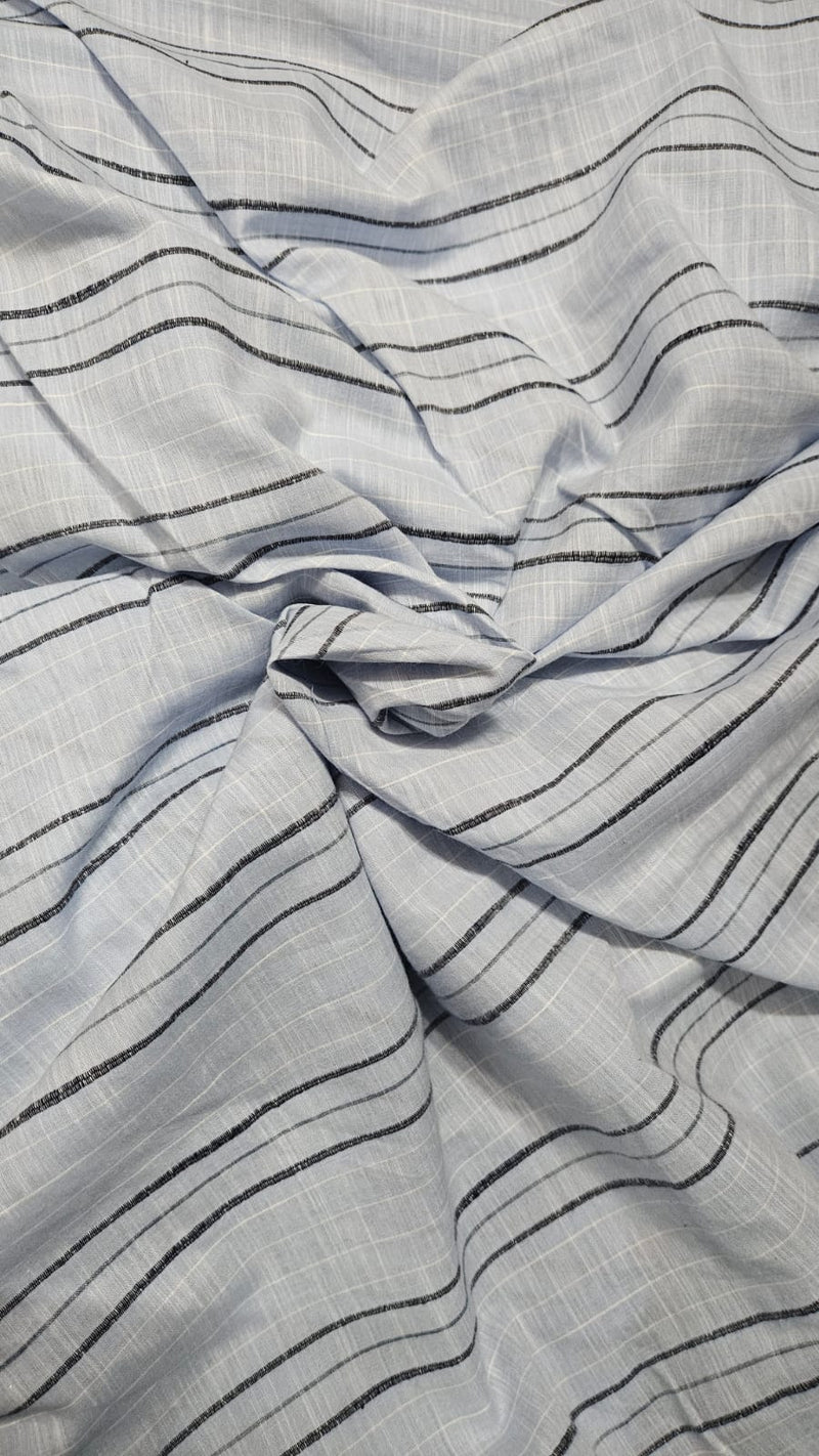 Blue Mist Stripe Cotton Customised Maternity Wear.