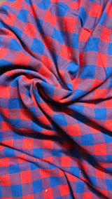 Ruby Indigo Checks Customised Maternity Wear.