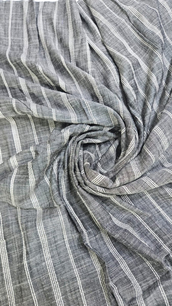 Misty Grey Pinstripe Cotton Customised Maternity Wear.