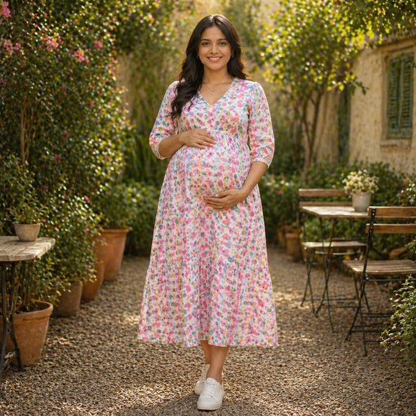 Pastel Bloom Customized Maternity Dress